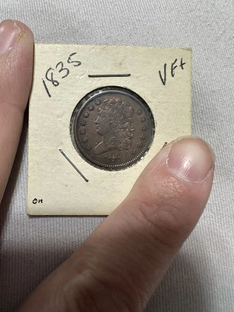 1835 half cent Liberty U. S. Coin Half Penny