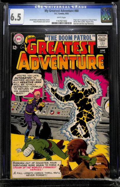 My Greatest Adventure #80 CGC 6.5 DC 1963 1st Doom Patrol WHITE Pages L12 112 cm