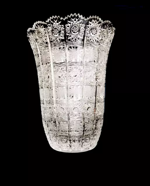 Bohemia Caesar Crystal Large Vase Hand Cut Vase Vintage Decor