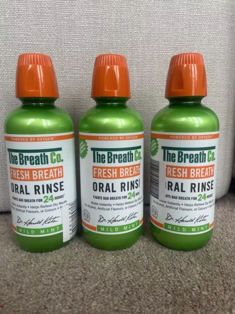 3 x The Breath Co Fresh Breath Zum Einnehmen mild neuwertig 500ml EXP 07/23