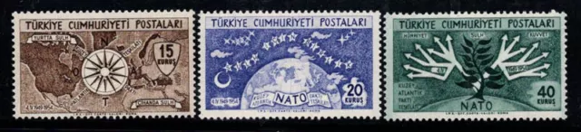 Turkei 1954 Mi. 1388-1390 Postfrisch 100% 15K, 20K, Atlantischer Pakt