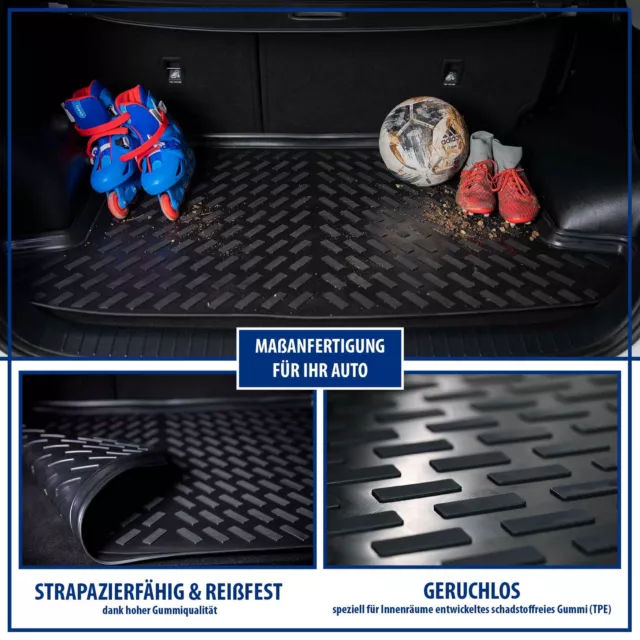 ELMASLINE 3D Gummimatten & Kofferraumwanne Set für VW CADDY 4 IV 2015-2020 3