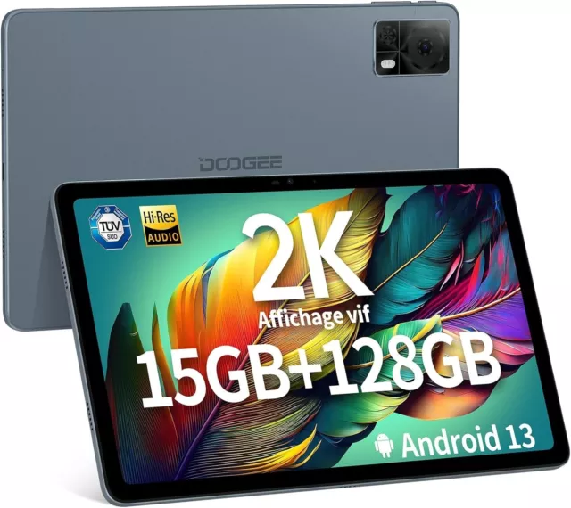 DOOGEE TABLETTE ANDROID 13 T20S, 10.4 2K, 15GB+128GB/TF 1TB EUR