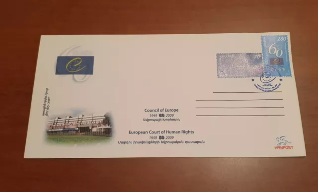 Armenia Armenian Fdc First Day Hay Post Cover Counsil Of Europe Europa  Stamp