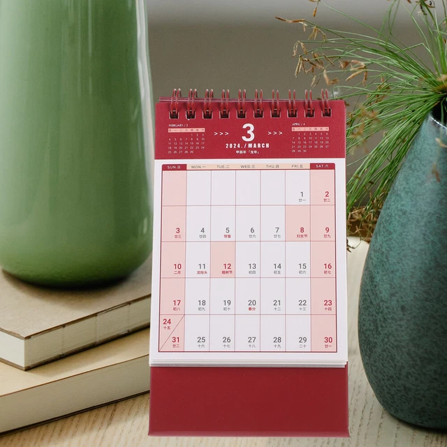 Praktischer Monatskalender, Desktop-Stehkalender, Büro-Schreibtischkalender,