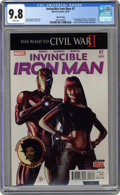 Invincible Iron Man #7D Deodato Variant 3rd Printing CGC 9.8 2016 3854770007