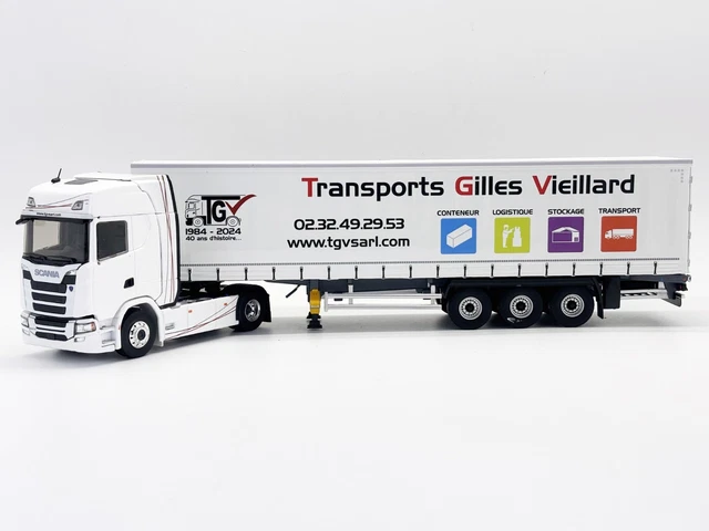 SCANIA S500 TOIT HAUT REMORQUE CHEREAU ARTIC WAYS ELIGOR 1/43 Réf 117780 3700360398881