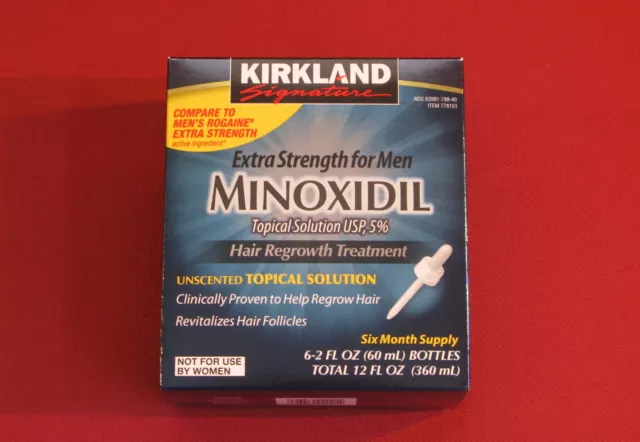 Kirkland Minoxidil 5% Extra Strength Men Hair Regrowth Solution 6 Month Supply 2