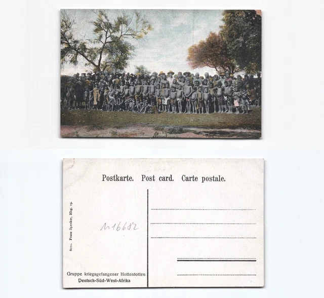 (n16682)   Ansichtskarte POW Kriegsgefangene Hottentotten Deutschsüdwestafr