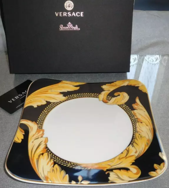 Rosenthal Versace Vanity 2 x Frühstücksteller eckig 21 cm Neu & Ovp