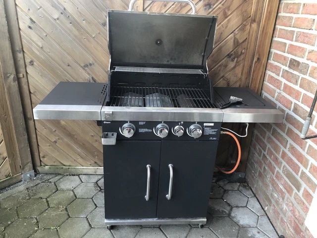 BBQ Gasgrill Griller mit 3-fach Brenner und eingebautem Thermometer gebraucht