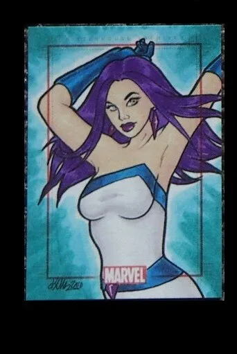 Marvel 70th Anniversary Sketch Card Jessica Jones "Jewel" by Kristin Allen