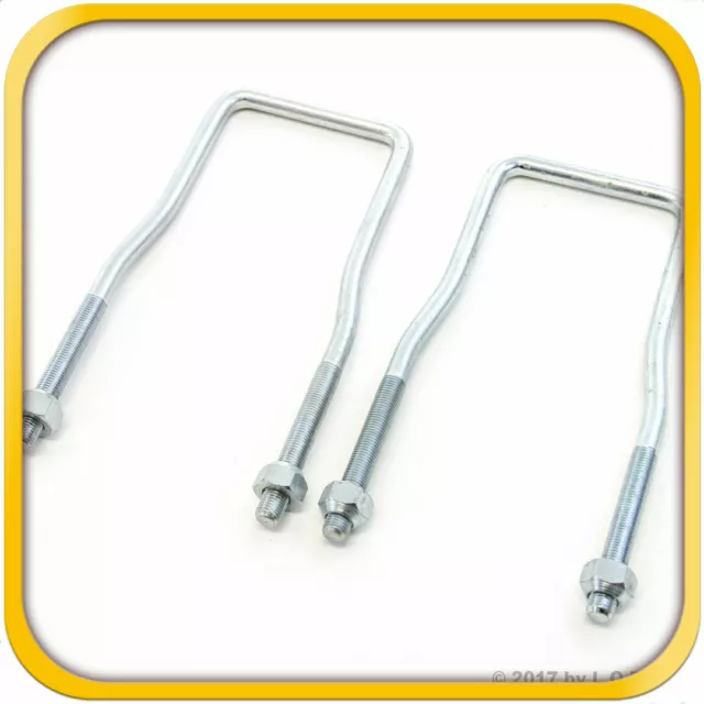 2 Tire Spare Carriers Zinc Plated U-Bolt Holder Bracket Side Mount for 4 - 5 Lug