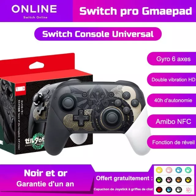 Manette Pro pour Switch avec fonction NDavid et réveil, manette sans fil, NFC HD