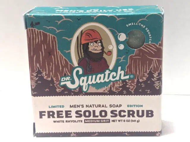 Free Solo Scrub Medium Grit Alex Honnold Dr Squatch Limited Edition Soap 5oz Bar