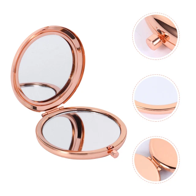 Specchietto Trucco Da Viaggio Pieghevole Rosa, 20x14 Cm, HD, Regolabile, Portatile Per Casa E Ufficio