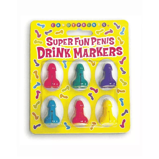 Penis Drink Markers - Bachelorette bachelor party - gag gift - white elephat