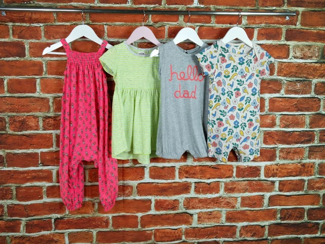 Girls Bundle Age 18-24 Months Next M&S Gap Babygro Romper Dress Summer Pink 92Cm