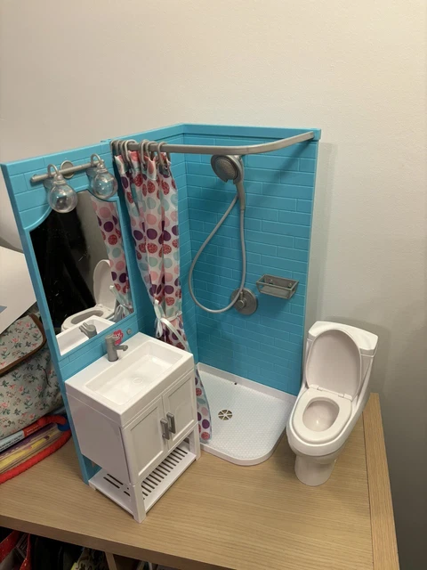 My life best sale doll bathroom set
