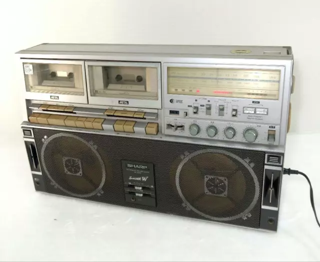 Sharp Gf-818St Radio Cassette Player Stereo  Searcher-W Junk for Parts Untested