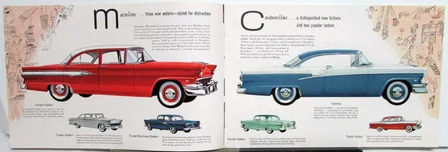 1956 Ford Mainline Customline Fairlane Cars Wagons Sales Brochure Rev Jan 1956 3