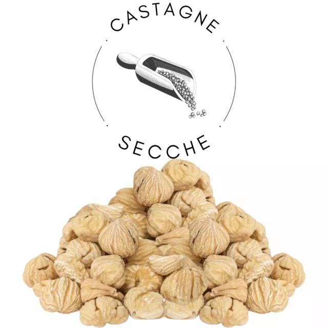 1kg Castagne Italiane Secche Morbide Fresche Mosciarelle marroni Frutta Secca