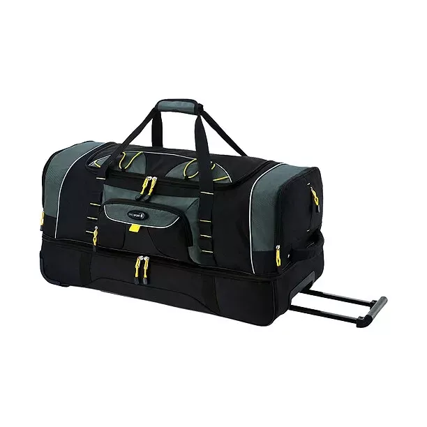 Rolling Duffel With Blade Wheels Jumbo Bag 36 Inch 2-Section For Travel In Black