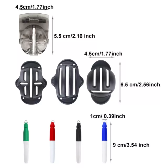 8pcs Golf Ball Liner Putter Stencil Durable Alignment Marker Pen Drawing Sports