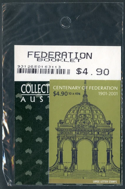 AUSTRALIA 2001 Centenary Federation Booklet 10x49c SB140 Unopened AP Package MNH