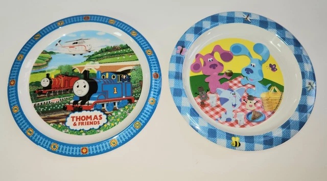 "Platos de melamina de colección Blues Clues y Thomas The Train Y2K de colección 8,5"