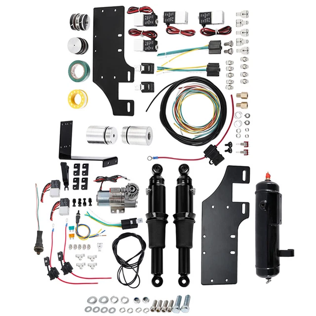 FRONT AIR RIDE Lowering Kit Rear Suspension Tank Fit For Electra Glide