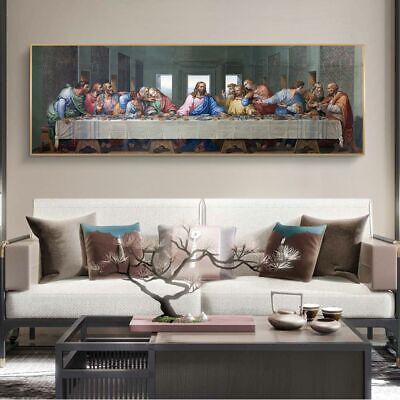 The Last Supper Canvas Wall Art DaVinci Jesus Christ Religious Poster Decoration 3