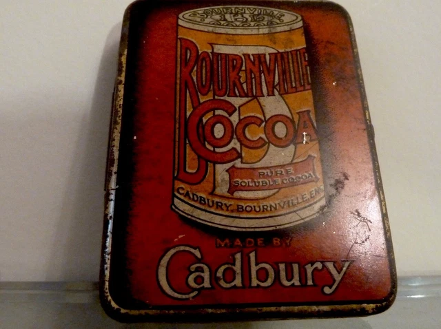Publicité En étain Vintage Cadburys Bournville Scène De Cricket - Occasion