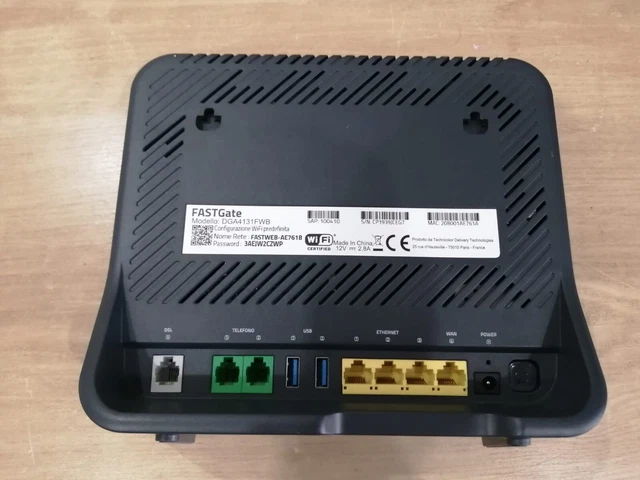 MODEM ROUTER FASTWEB FASTGate Technicolor ADSL FIBRA WIFI