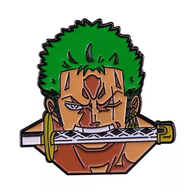 One Piece Pin's Emaillé Broche Badge Figurine RORONOA ZORO Idée Cadeau Geek