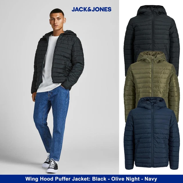 Jack & jones core padded parka hotsell with multi pockets and fleece lined hood