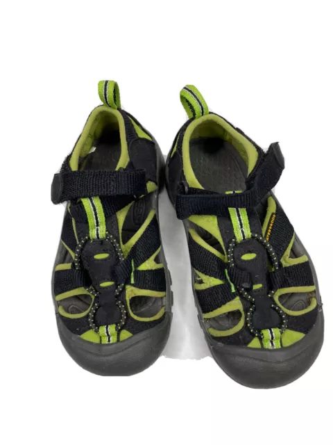 Keen Newport H2 Boys Sz 10 Kid Youth Sport Hiking Sandals Waterproof Green Black