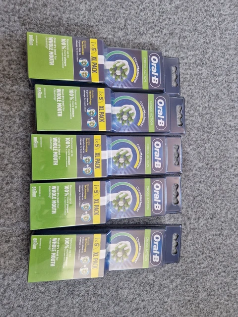 Teste spazzolino ricambio elettronico Oral B azione incrociata 5 x confezioni da 5