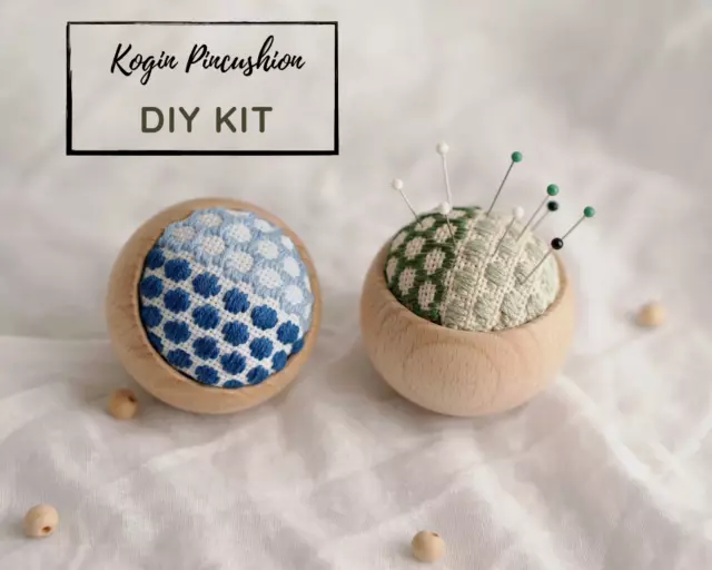 Mother's day gift DIY Kit Kogin Sashiko Pincushion