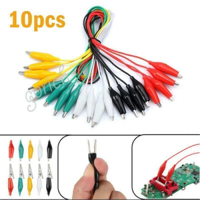 Lot De 10 Pinces Crocodiles Miniatures 51 Mm 10A - Pinces De Test électrique, Connexion 4mm | Pour Bricolage, électronique, Laboratoire - 12