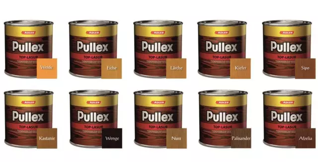 Adler Pullex TOP-LASUR - Profi Holzlasur - für Außenbereich div. Farben 2,5 L