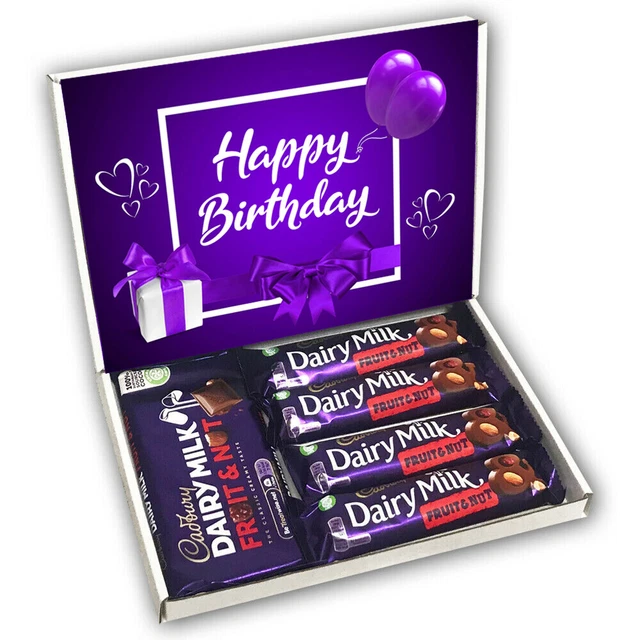 CADBURYS DAIRY MILK Fruit and Nut Gift Box Birthday Present Hamper