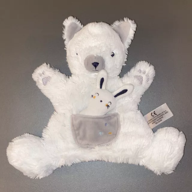 Doudou Marionnette Ours Blanc Avec Bebe Simba Toys Kiabi