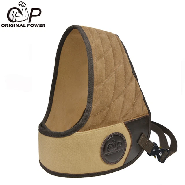 ADJUSTABLE LEATHER RIFLE Shotgun Recoil Reducer Shoot Shoulder Pad