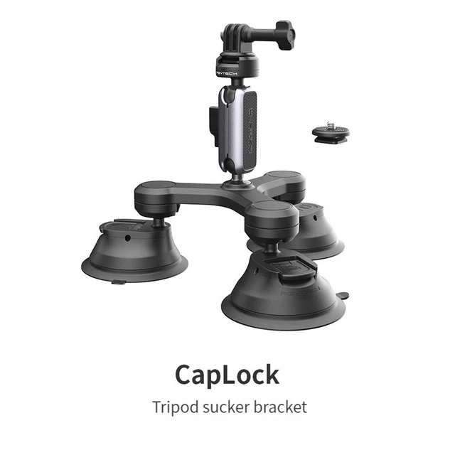 360° Car Triple Suction Cup Holder Mount for Insta360 One X2 X3 Action Camera