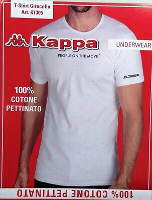3 T-Shirt Uomo Kappa Art. K1305 Girocollo In Cotone Pettinato 100%