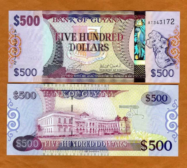 Guyana, 500 dollars, ND (2011), P-37, UNC