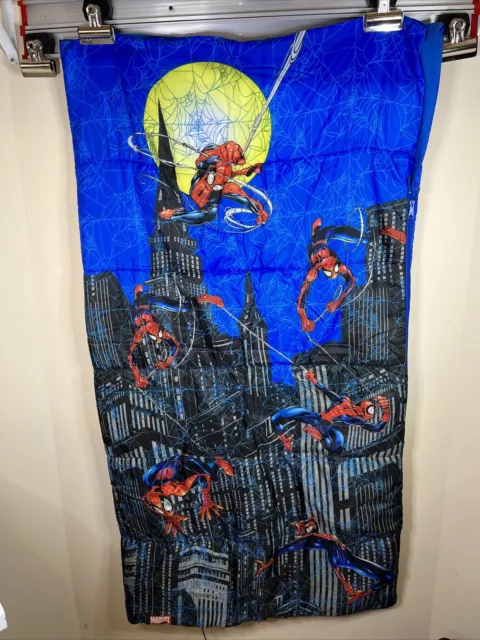 Saco de dormir azul vintage Marvel Spider-Man.