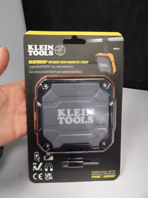 Klein Tools AEPJS2 Bluetooth Speaker With Magnetic Strap Black/Orange (42059-ele