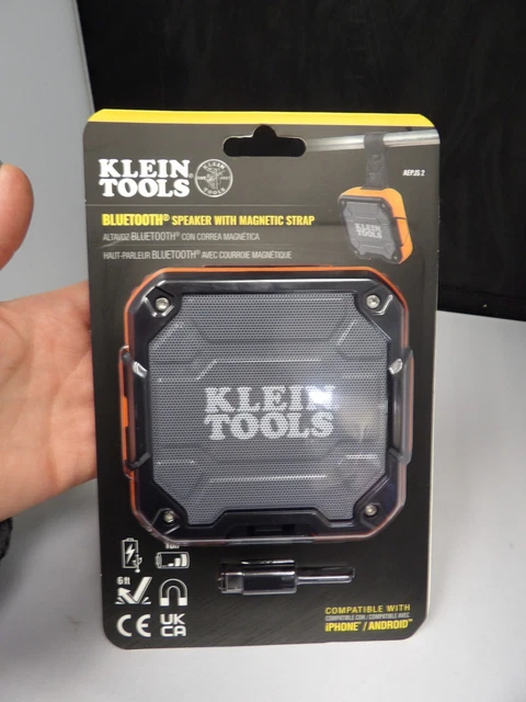 Klein Tools AEPJS2 Bluetooth Speaker With Magnetic Strap Black/Orange (42059-ele